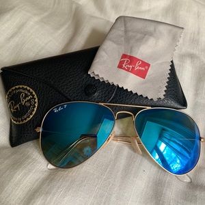 Ray-Ban Polarized Blue Tint Aviators
